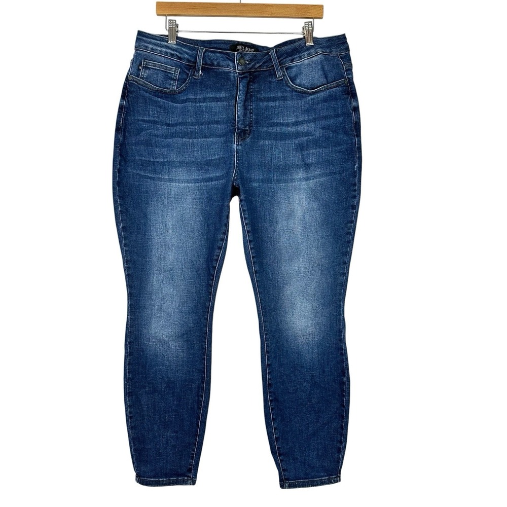 Judy Blue High Rise Skinny Jeans Womens 18W Dark Wash Stretch Denim Plus Size